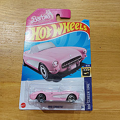 Оригинальная Розовая Машинка "Hot wheels" 1956 Corvette. Barbie The Movie . Mattel. Хотвилс. Машинки. Подарок.