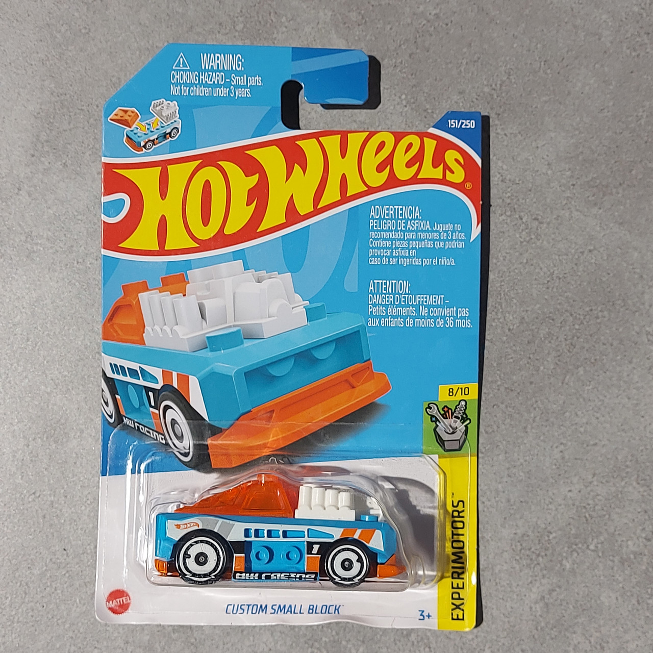 Оригинальная Машинка "Hot wheels" Custom Small Block. Experimotors. Mattel. 151/250. Хотвилс. Машинки. Подарок