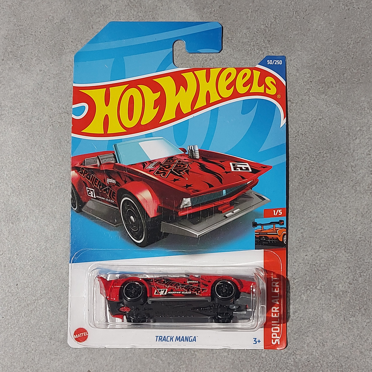 Оригинальная Машинка "Hot wheels" Track Manga. Spoiler Alert. Mattel. 50/250. Хотвилс. Машинки. Подарок. - фото 1 - id-p113734713