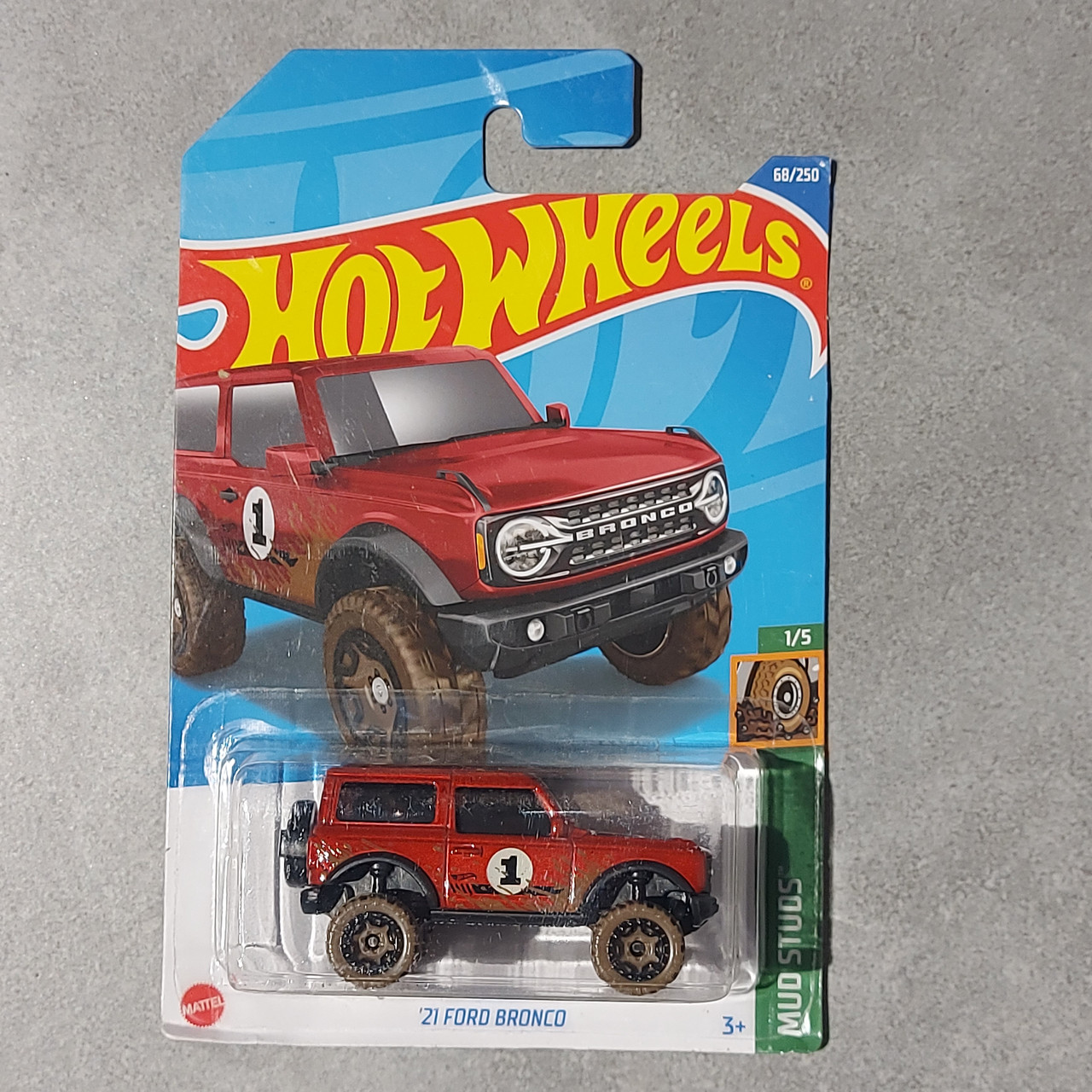 Оригинальная Машинка "Hot wheels" '21 Ford Bronco. MUD STUDS. Mattel. 68/250. Хотвилс. Машинки. Подарок. - фото 1 - id-p113734728