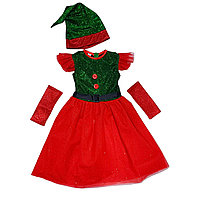 Костюм карнавальный для девочки платье "Гнома / Эльфа" 3-4-5-6-7-8 л.