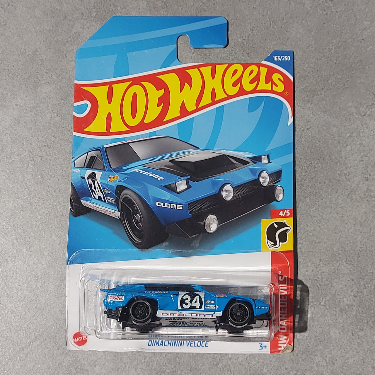 Оригинальная Машинка "Hot wheels" Dimachinni Veloce. HW Daredevils. Mattel. 163/250. Хотвилс. Машинки. Подарок
