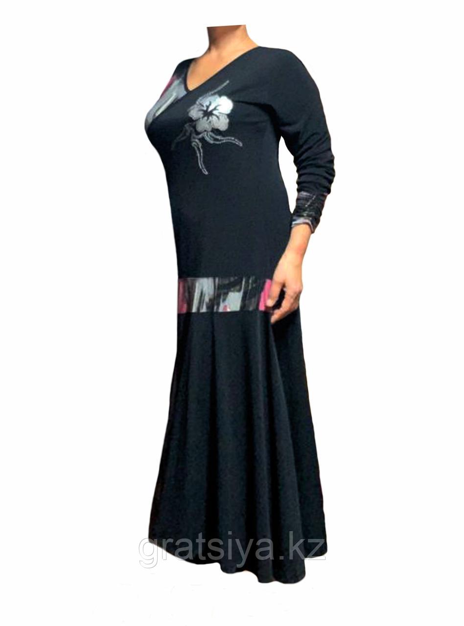 Женское Нарядное Длинное Платье с Заниженной Талией - фото 2 - id-p97819516