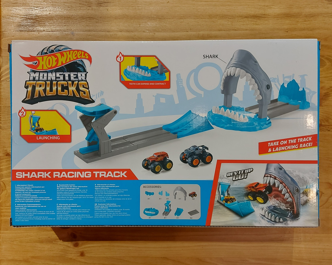 Трек "Hot wheels" Monster Trucks - Shark Racing Track. Трэк Атака Акулы. Хот вилс. Трасса. 2 джипа. - фото 2 - id-p113736883