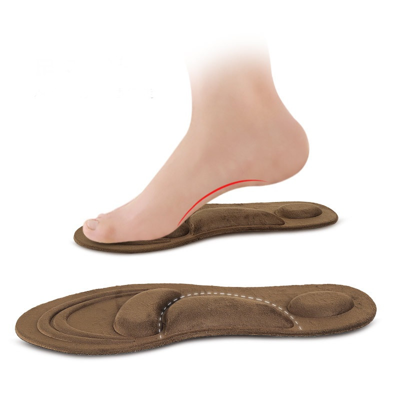 Медицинские стельки для обуви мягкие ортопедические Коричневые - фото 1 - id-p105261865