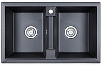 Кухонная мойка Granula 8101 шварц (чёрный металлик)