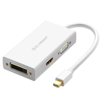 Конвертер Ugreen MD114 Mini DP To HDMI- VGA- DVI(24+1) Converter Black, 20418