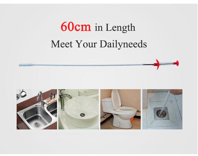 Инструмент для очистки слива в ванной и кухни 80 см - фото 6 - id-p113747150