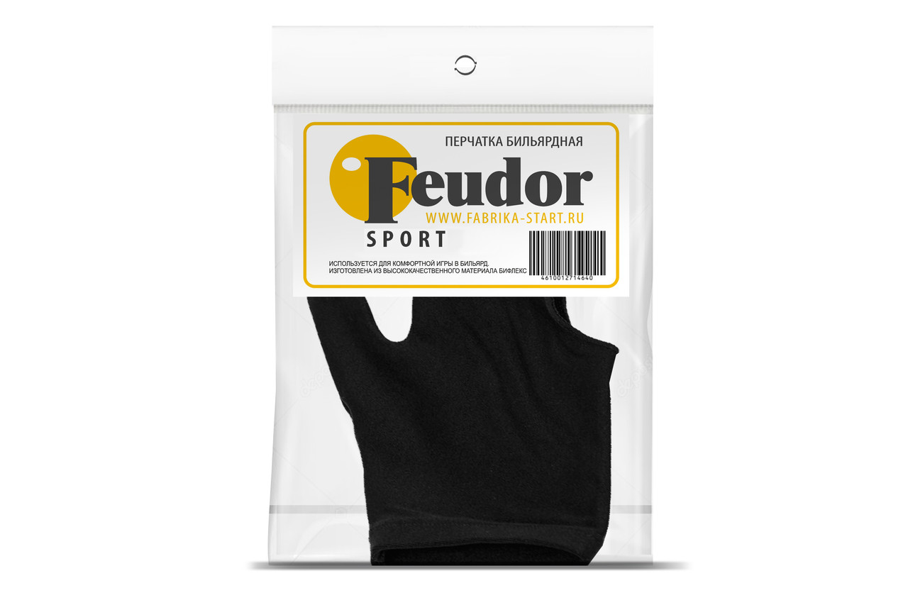 Перчатка-бильярдная Feudor Sport black XL - фото 2 - id-p108190938