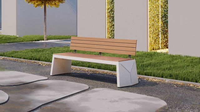 Купить скамейку из бетона для дачи
