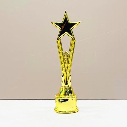 Кубок для награждения со звездой 24 см золотистый - фото 1 - id-p113747655