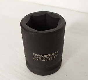 Торцевая головка HEX - шестигранник,  ударная черная 27мм 3/4" ForceKraft