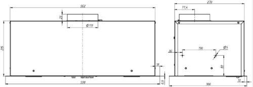 Встраиваемая вытяжка Elikor Cube 60П-1000 (черный/черный) - фото 2 - id-p113748466