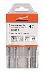 PRODUR Набор сверл, 5-10 мм, 4 шт., пластиковый кейс Projahn