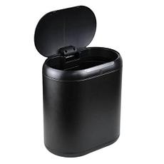 Сенсорная бесконтактная корзина для мусора 9 литров нержавеющая сталь (чёрный), фото 2