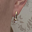 Золотые серьги с бриллиантами ж/з 0,32Сt VS2/I VG-Cut, фото 3