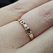 Золотое  кольцо с бриллиантами  к/з 0,047Сt SI2/H VG-Cut размер 16,5, фото 3