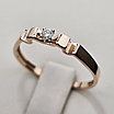 Золотое  кольцо с бриллиантами  к/з 0,047Сt SI2/H VG-Cut размер 16,5, фото 5
