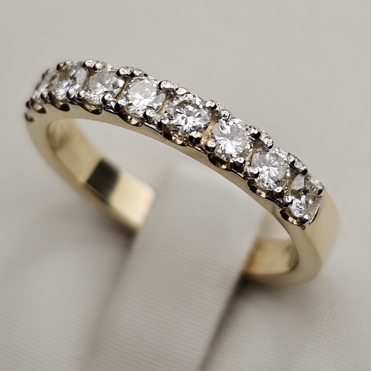 Золотое  кольцо с бриллиантами ж/з 0,53Сt VS2/J VG-Cut размер 16,5
