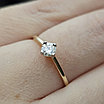 Золотое  кольцо с бриллиантами ж/з 0,227Сt VS2/J VG-Cut размер 18, фото 10