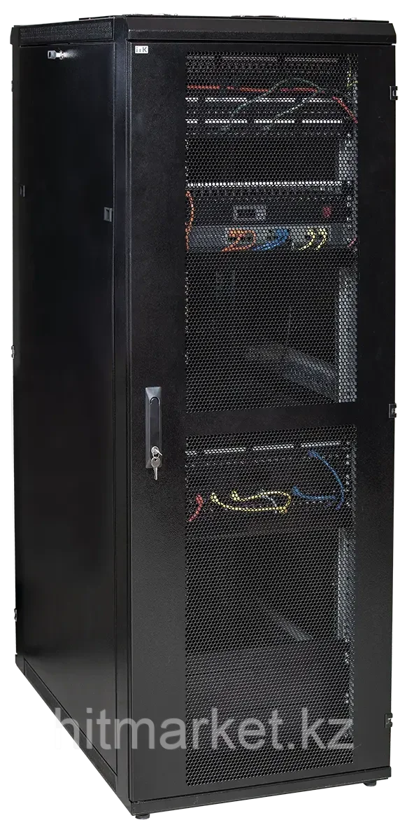ITK Шкаф серверный 19", 42U, 800х1000, перф.двери черный (место 1) - фото 1 - id-p95967269