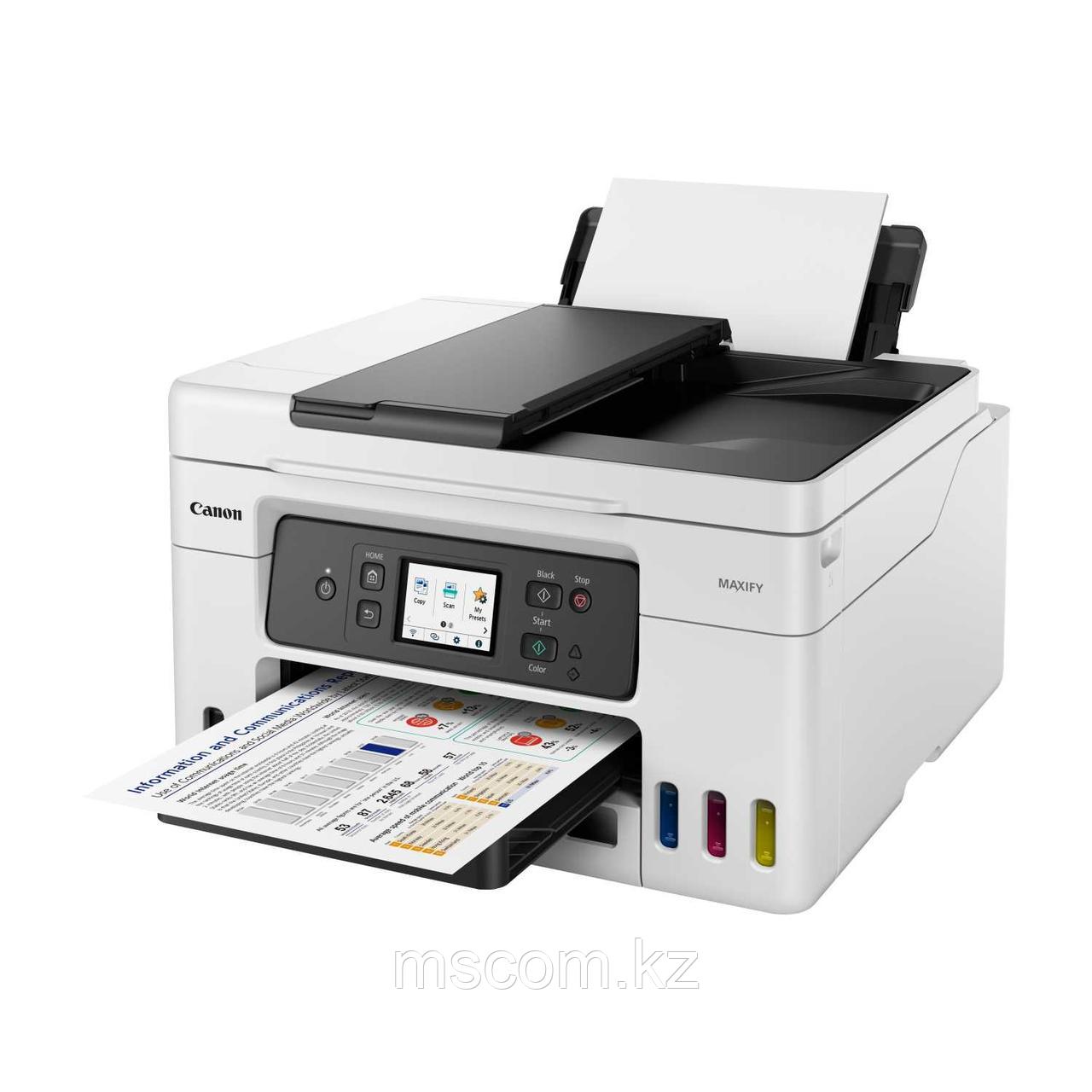 МФУ Canon MAXIFY GX4040 (A4, Printer/Scanner/Copier/FAX, 600x1200 dpi, inkjet, Color, 18 ppm, tray 100+250 - фото 5 - id-p113548031