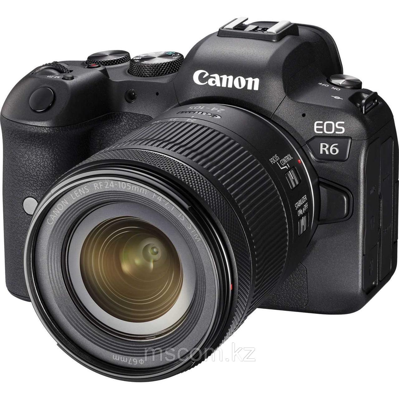 Фотоаппарат цифровой беззеркальный Canon EOS R6 RF24-105mm F4-7.1 IS STM KIT черный, 20 Mpx CMOS 35мм, 3840 x - фото 2 - id-p113565828
