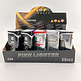 Зажигалка №208, металлическая, с турбонаддувом, с крышкой, фото 2