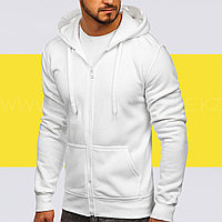 Худи с начесом | Толстовка зимняя белая