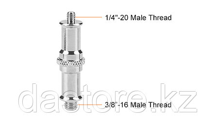 E-Image S-022 1/4" male to 3/8" male adapter 68mm, фото 2