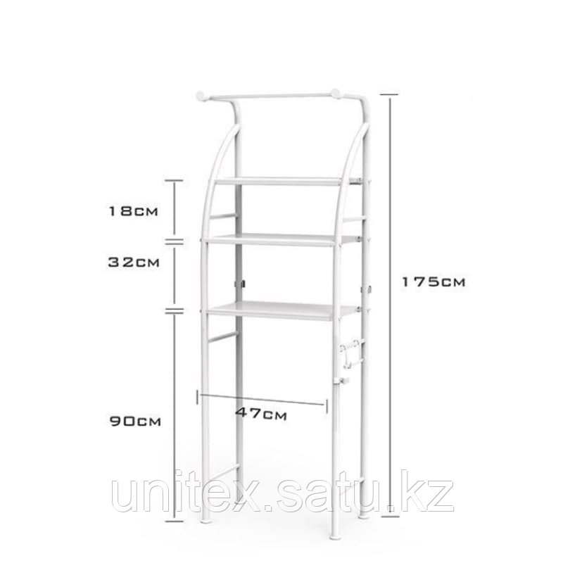 Полка-стеллаж напольный над унитазом, стойка Toilet Rack NO.TW-203 для ванной комнаты