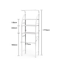 Полка-стеллаж напольный над унитазом, стойка Toilet Rack NO.TW-203 для ванной комнаты