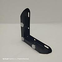 Ножка стальная для мягкой и корпусной мебели,угловой,3 см,черная
