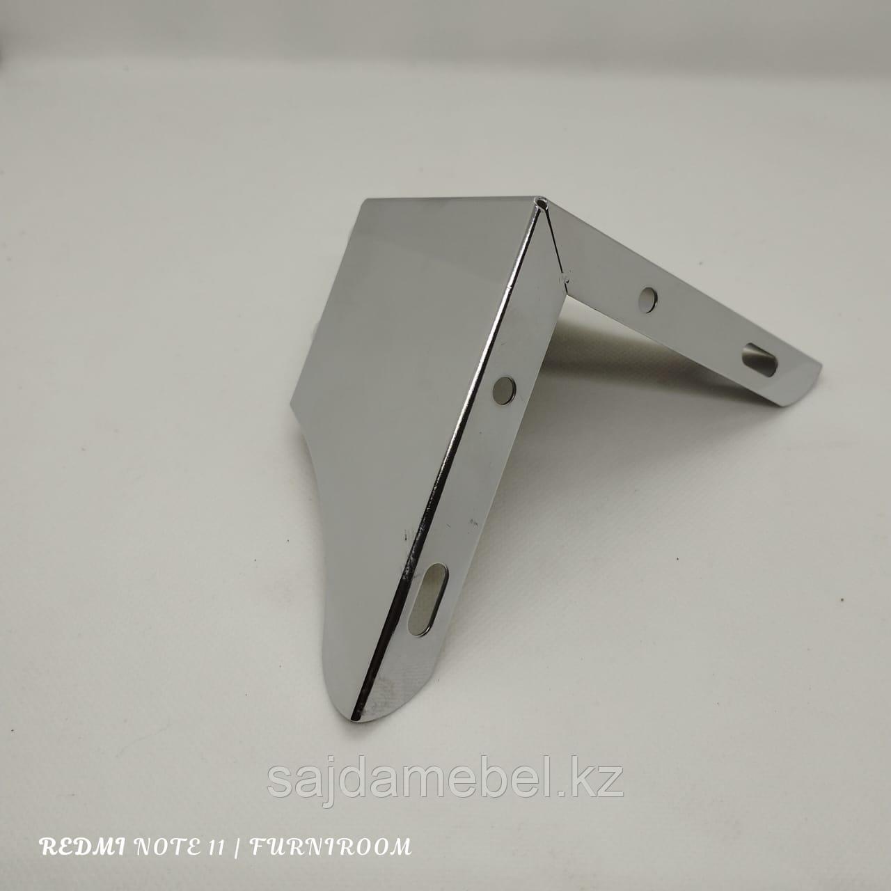 Ножка стальная для мягкой и корпусной мебели,угловой,7 см,хром - фото 2 - id-p113758388