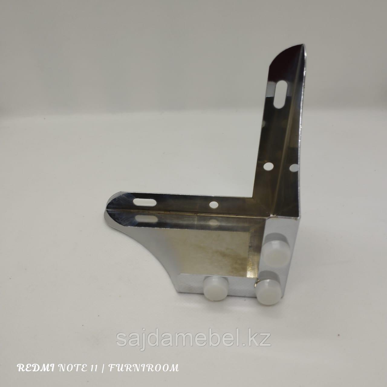 Ножка стальная для мягкой и корпусной мебели,угловой,7 см,хром - фото 3 - id-p113758388