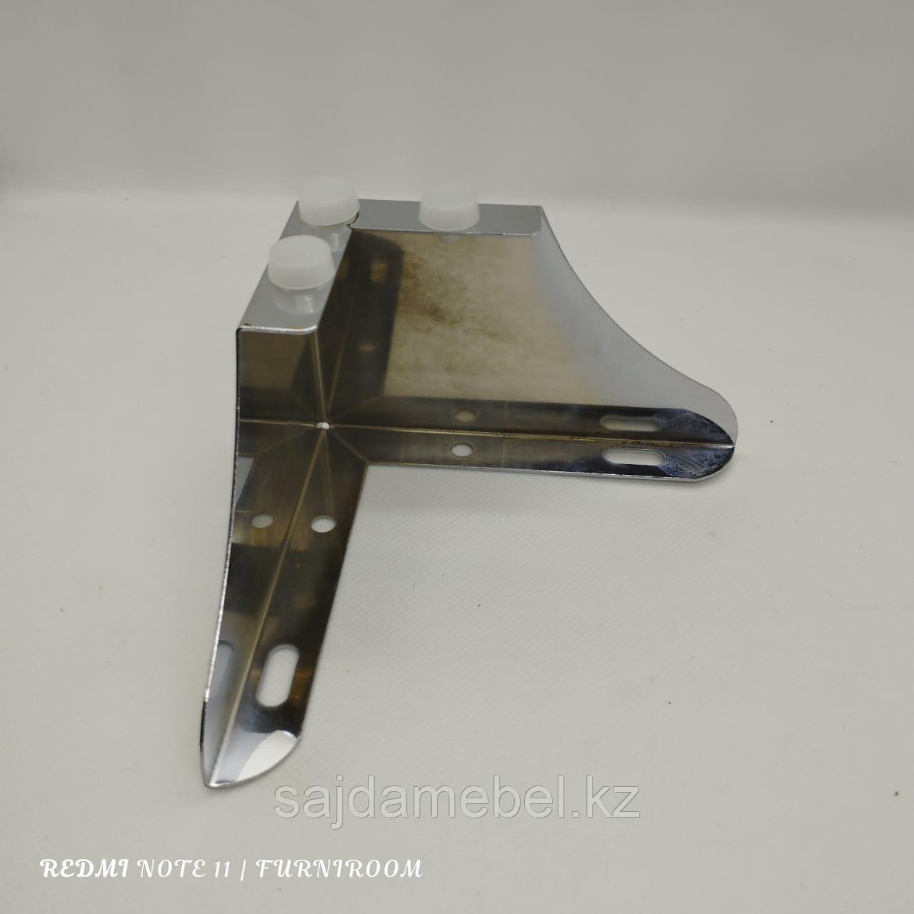 Ножка стальная для мягкой и корпусной мебели,угловой,7 см,хром - фото 4 - id-p113758388