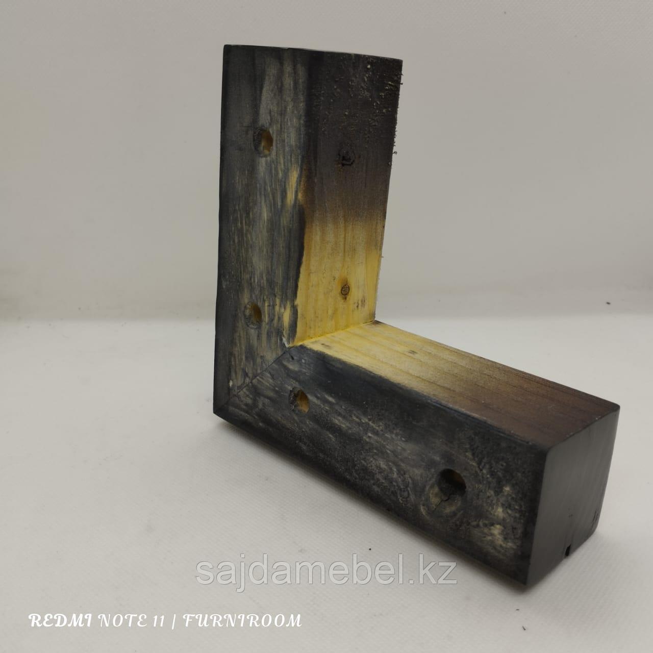 Ножка деревянная,угловая для мягкой и корпусной мебели,5см,черный с серебристым сечением - фото 2 - id-p113758455
