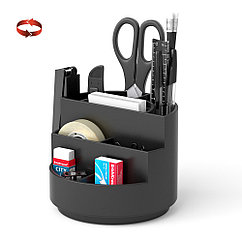 Набор настольный ErichKrause Mini Burger, 14 предметов, на вращающейся подставке, черный