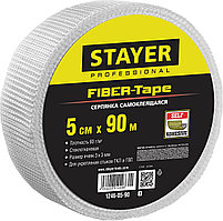 STAYER FIBER-Tape 5см х 90м 3х3 мм, Самоклеящаяся серпянка, PROFESSIONAL (1246-05-90)