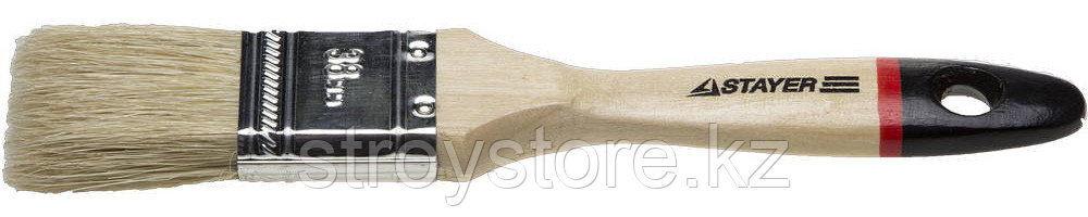 STAYER UNIVERSAL-EURO 38 мм, 1,5″ светлая натуральная щетина, деревянная ручка, Плоская кисть (0102-038)