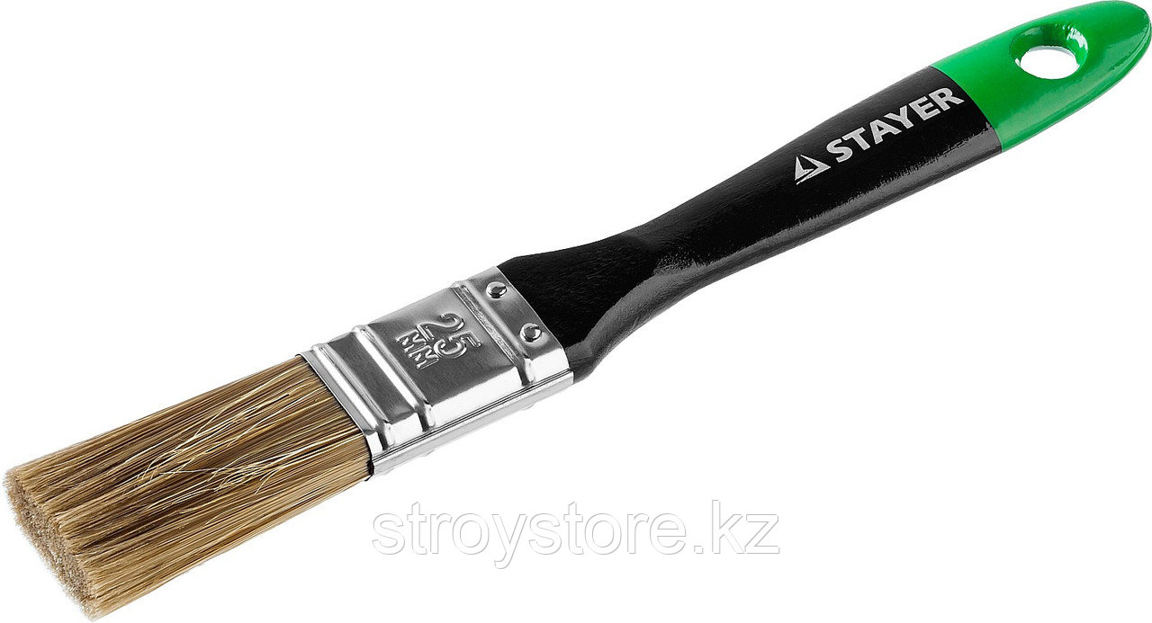 STAYER AQUA-KANEKARON 25 мм, 1″ искусственная щетина, деревянная ручка, Плоская кисть (0106-025)