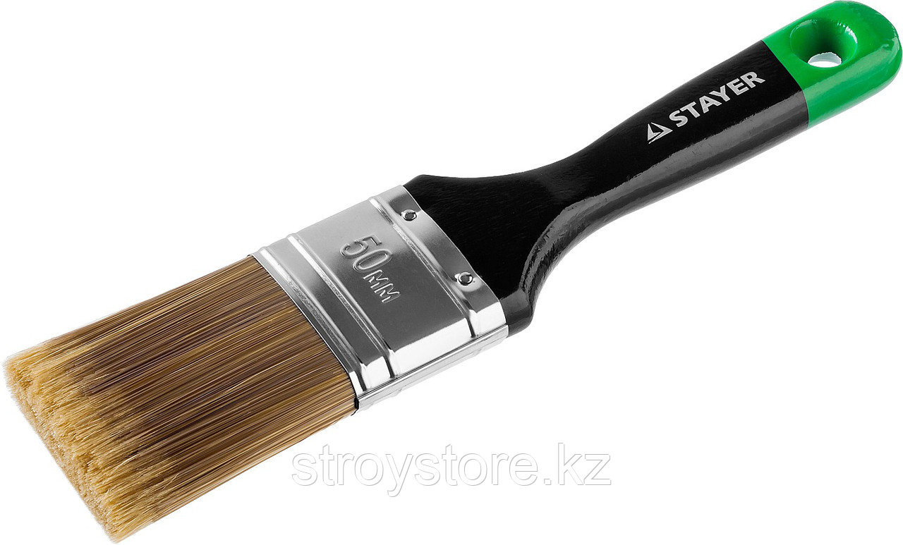 STAYER AQUA-KANEKARON 50 мм, 2″ искусственная щетина, деревянная ручка, Плоская кисть (0106-050)