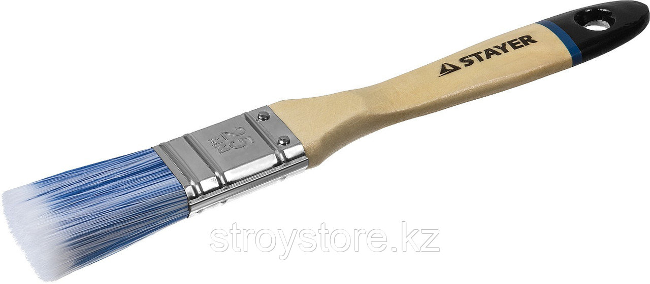 STAYER AQUA 25 мм, 1″ искусственная щетина, деревянная ручка для воднодисперсионных и акриловых ЛКМ, Плоская