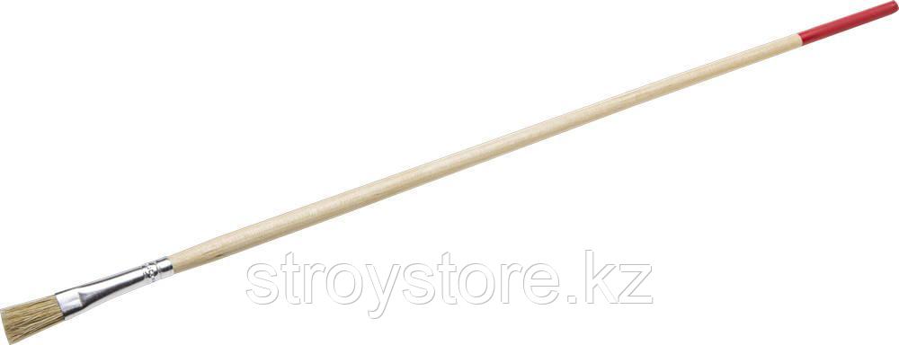 STAYER UNIVERSAL 8 мм, светлая натуральная щетина, деревянная ручка, Плоская тонкая кисть, STANDARD (0124-06)