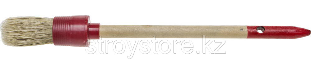 STAYER UNIVERSAL 25 мм, пластмассовый корпус, светлая натуральная щетина, деревянная ручка, Круглая кисть,