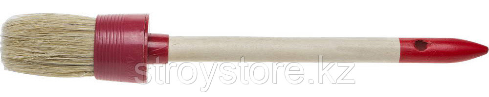 STAYER UNIVERSAL 55 мм, пластмассовый корпус, светлая натуральная щетина, деревянная ручка, Круглая кисть,