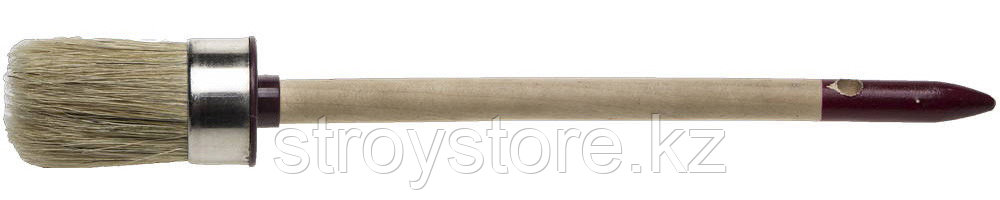 ЗУБР УНИВЕРСАЛ 35 мм, светлая натуральная щетина, деревянная ручка, Круглая кисть, МАСТЕР (01501-35)