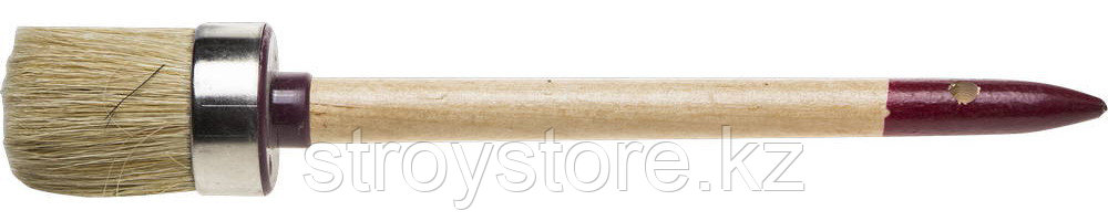 ЗУБР УНИВЕРСАЛ 40 мм, светлая натуральная щетина, деревянная ручка, Круглая кисть, МАСТЕР (01501-40)