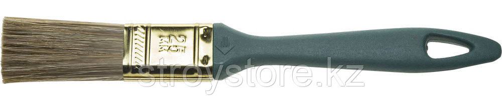 ЗУБР Аква КП-14 25 мм, 1″ смешанная щетина, пластмассовая рукоятка, Плоская кисть, МАСТЕР (4-01014-025)