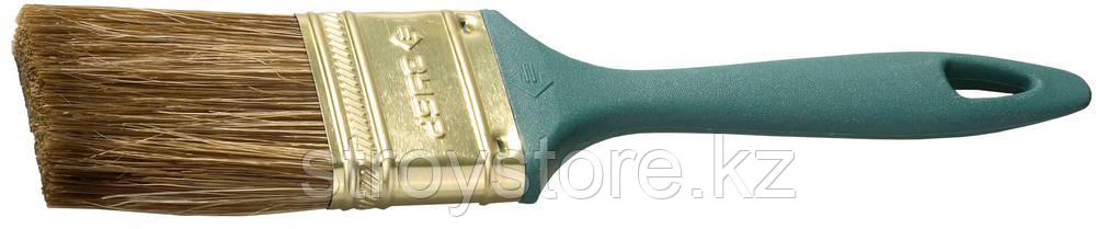 ЗУБР Аква КП-14 50 мм, 2'' смешанная щетина, пластмассовая рукоятка, Плоская кисть, МАСТЕР (4-01014-050)